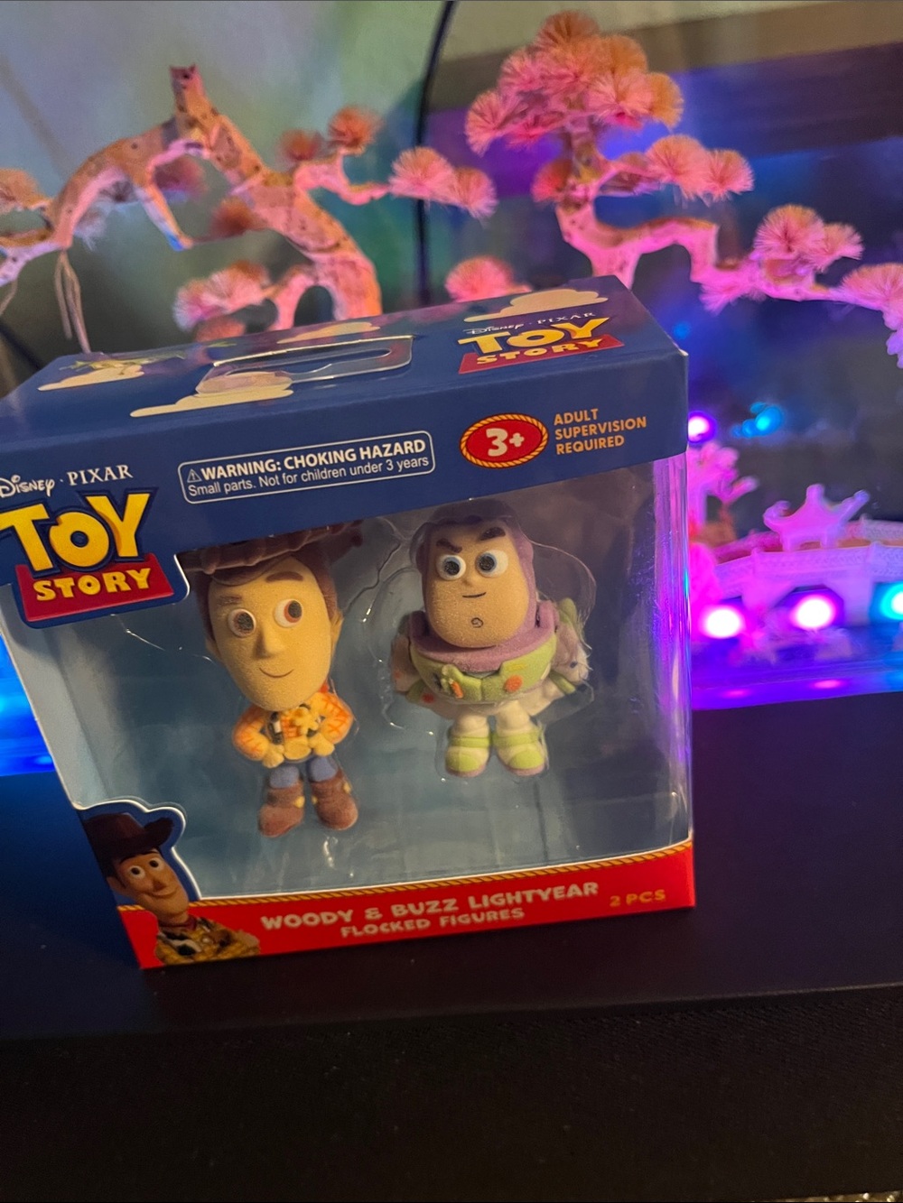 Woody & Buzz Lightyear Flocked Figures - Blue Packaging